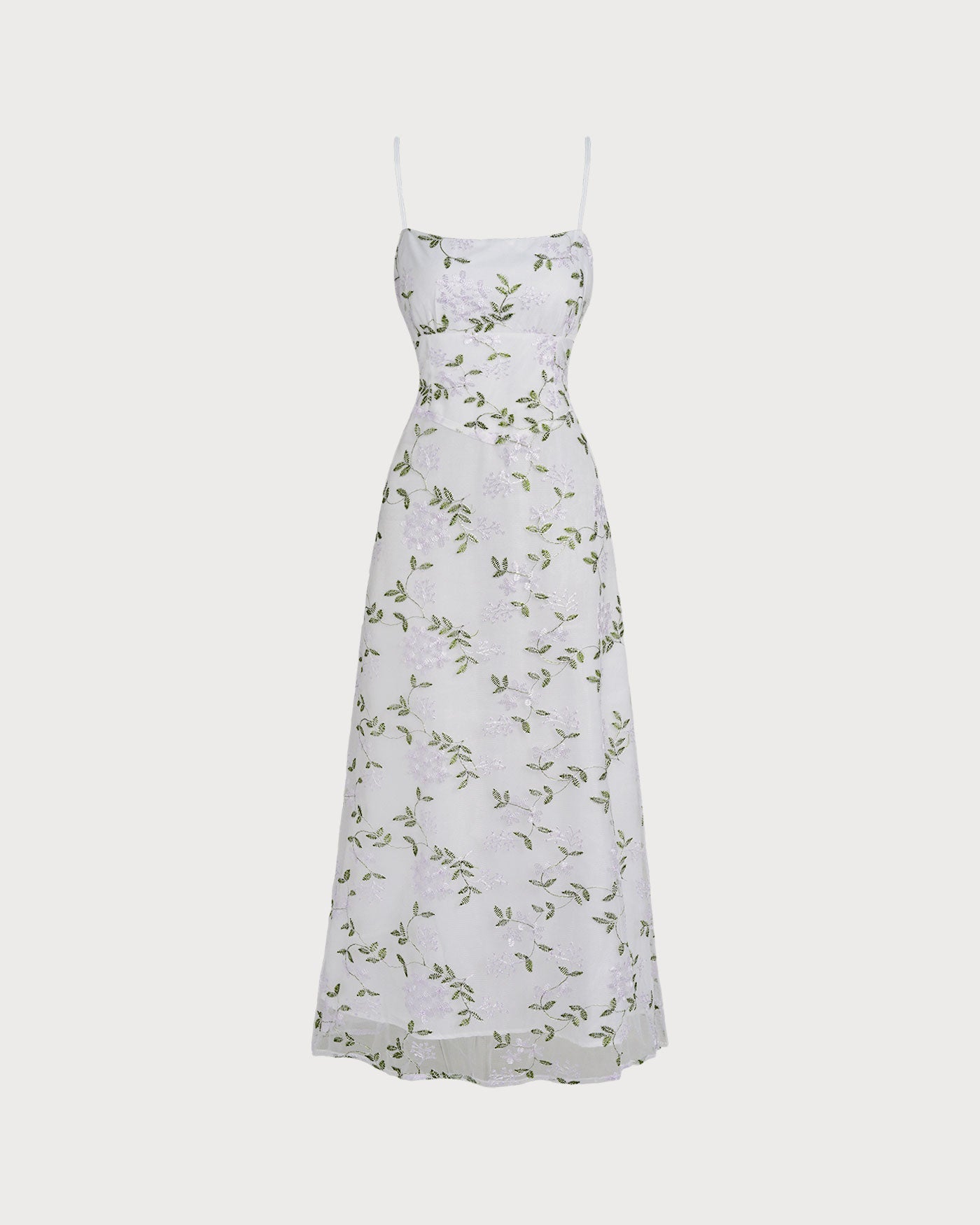 White Floral Slip Maxi Dress