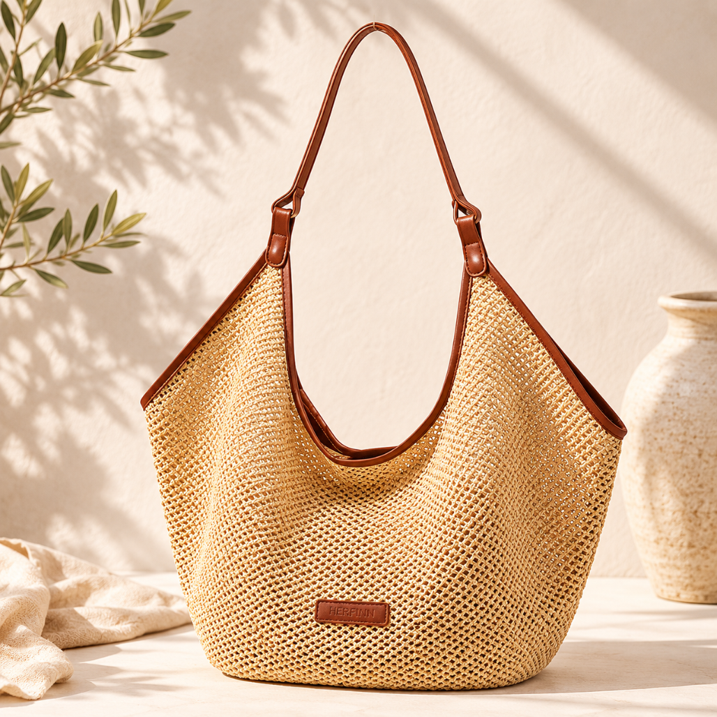 Nora | Open Weave Hobo Bag