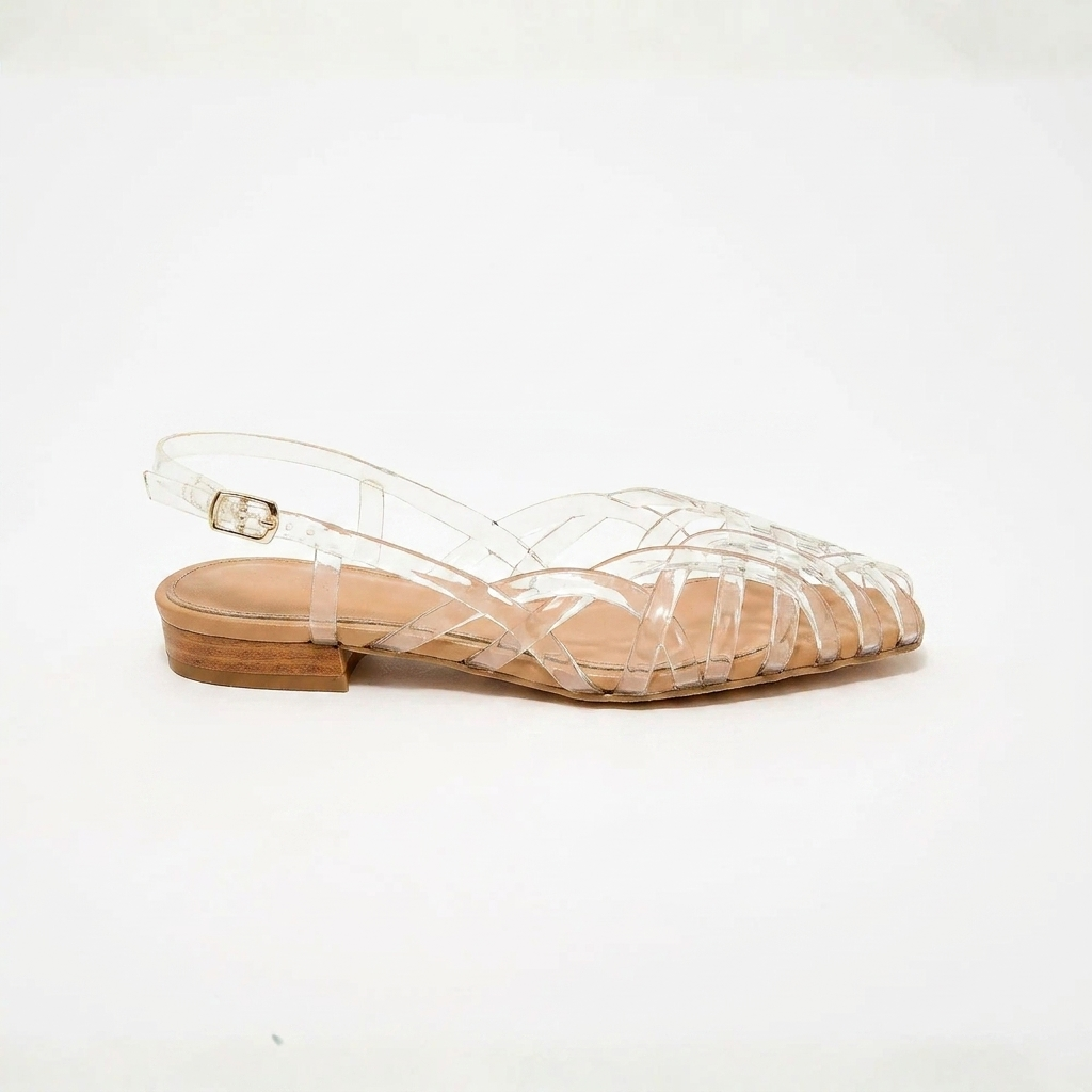 Aria Braided Leather Slingback Flats