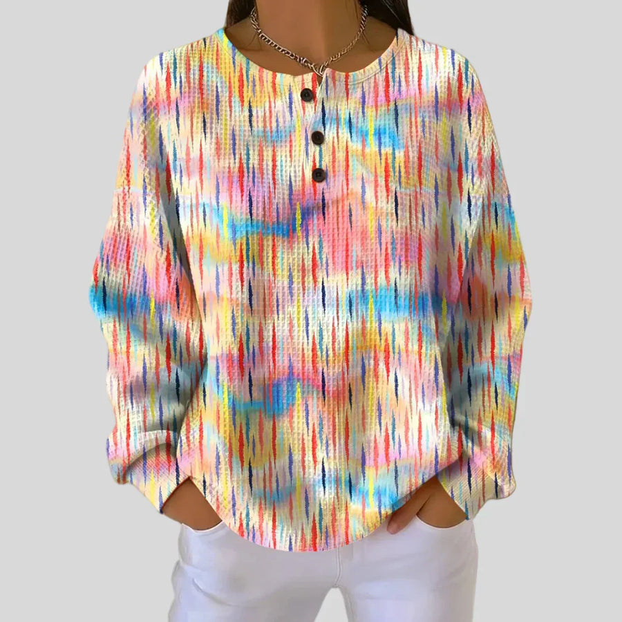 Sofia | Colorful Jumper with Raindrop Pattern