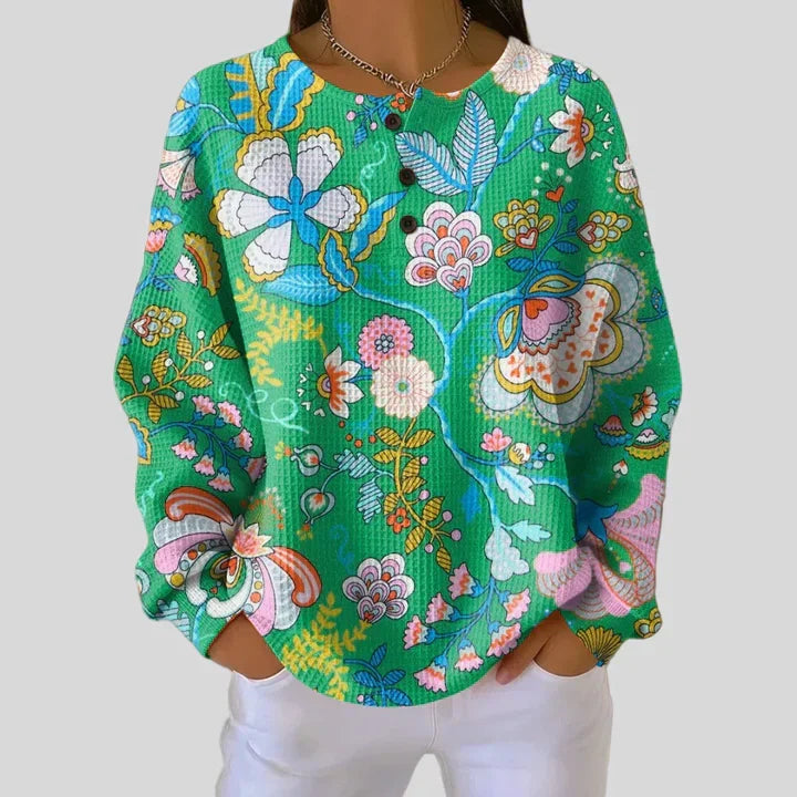Elina™ | Ethnic Floral Print Jumper