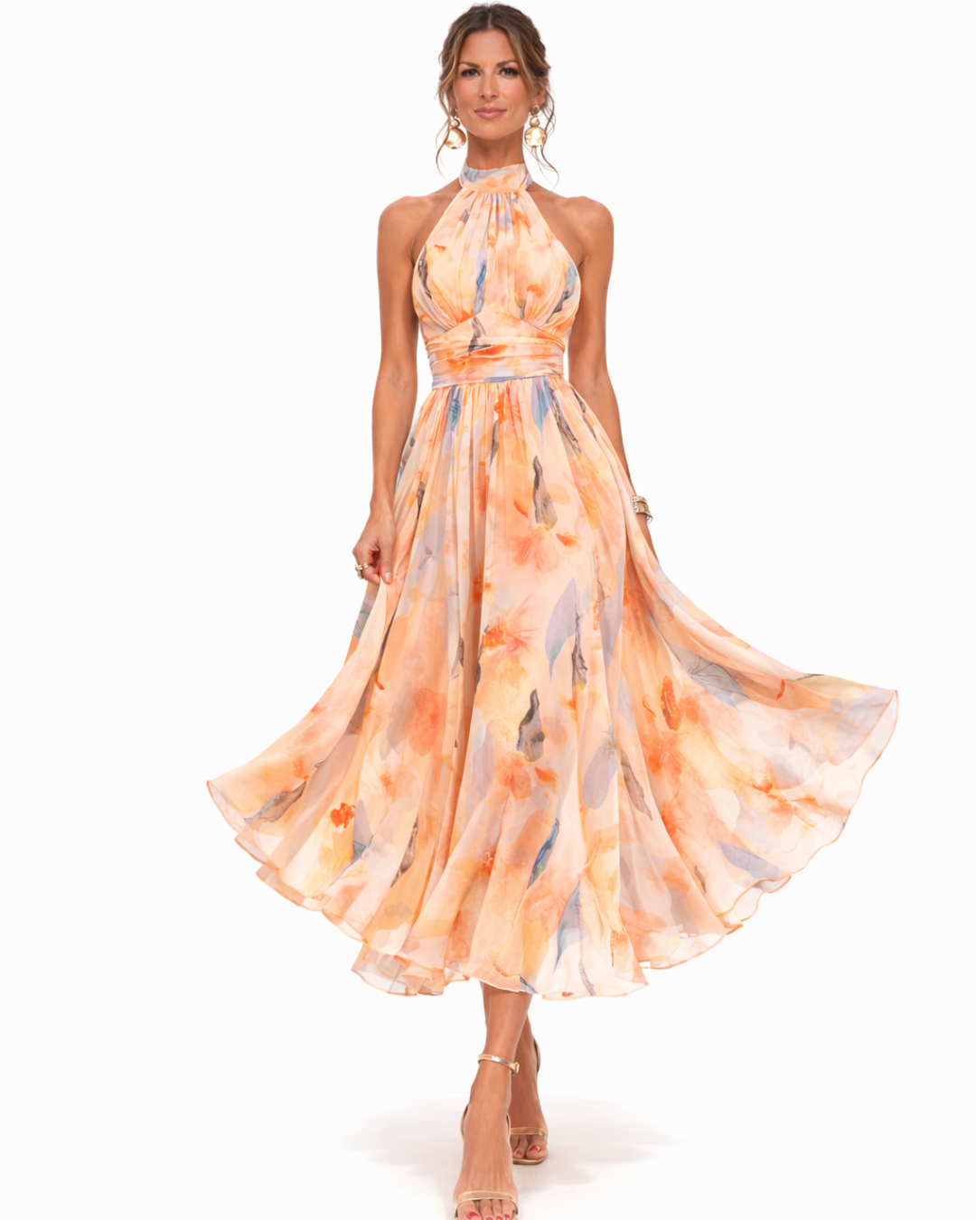 Aurora Halter Dress | Timeless Elegance