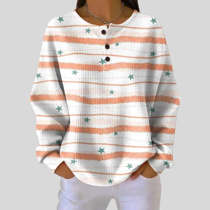 Tara™ | Stripes and Star Pattern Jumper