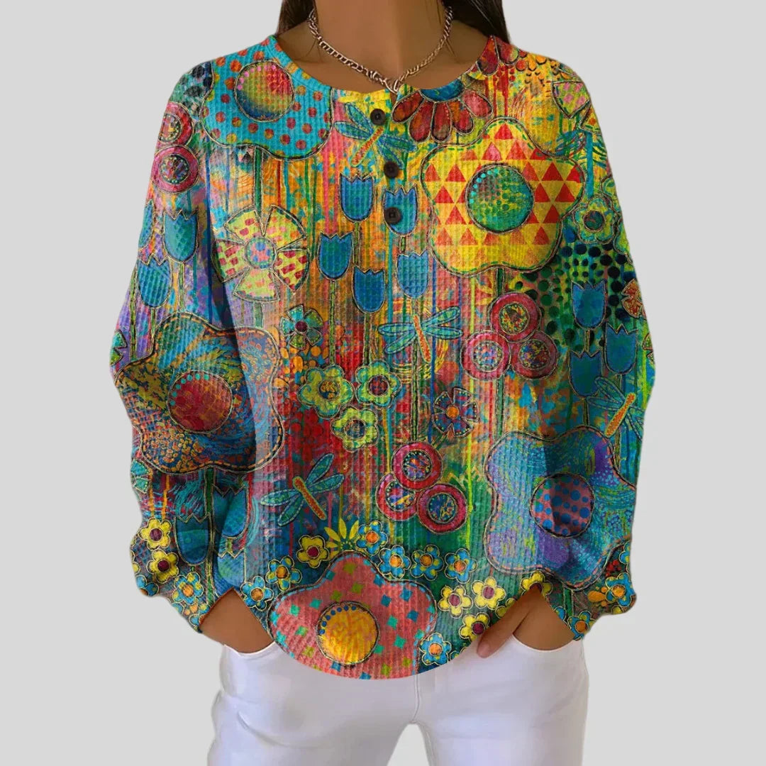 Alina | Colorful Jumper with Floral Print