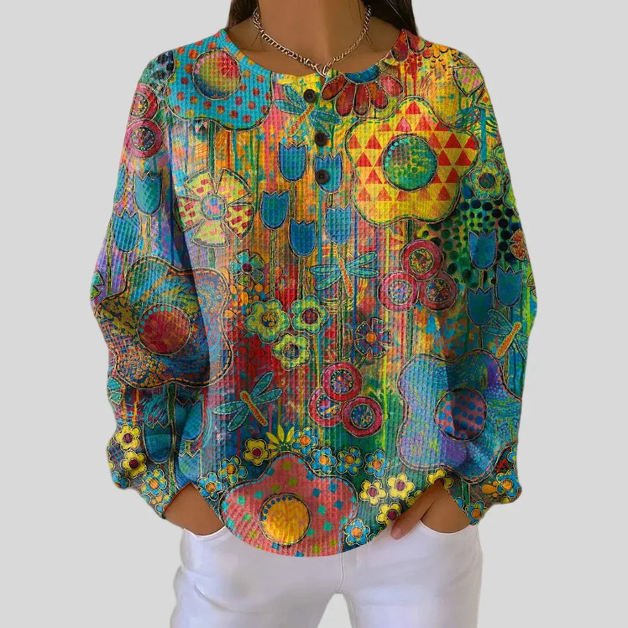 Alina | Colorful Jumper with Floral Print