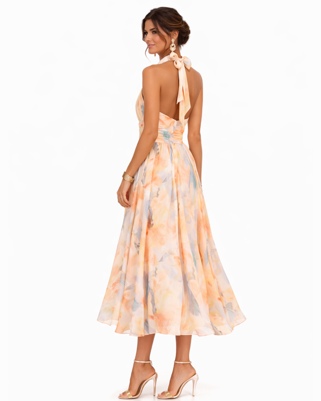Aurora Halter Dress | Timeless Elegance