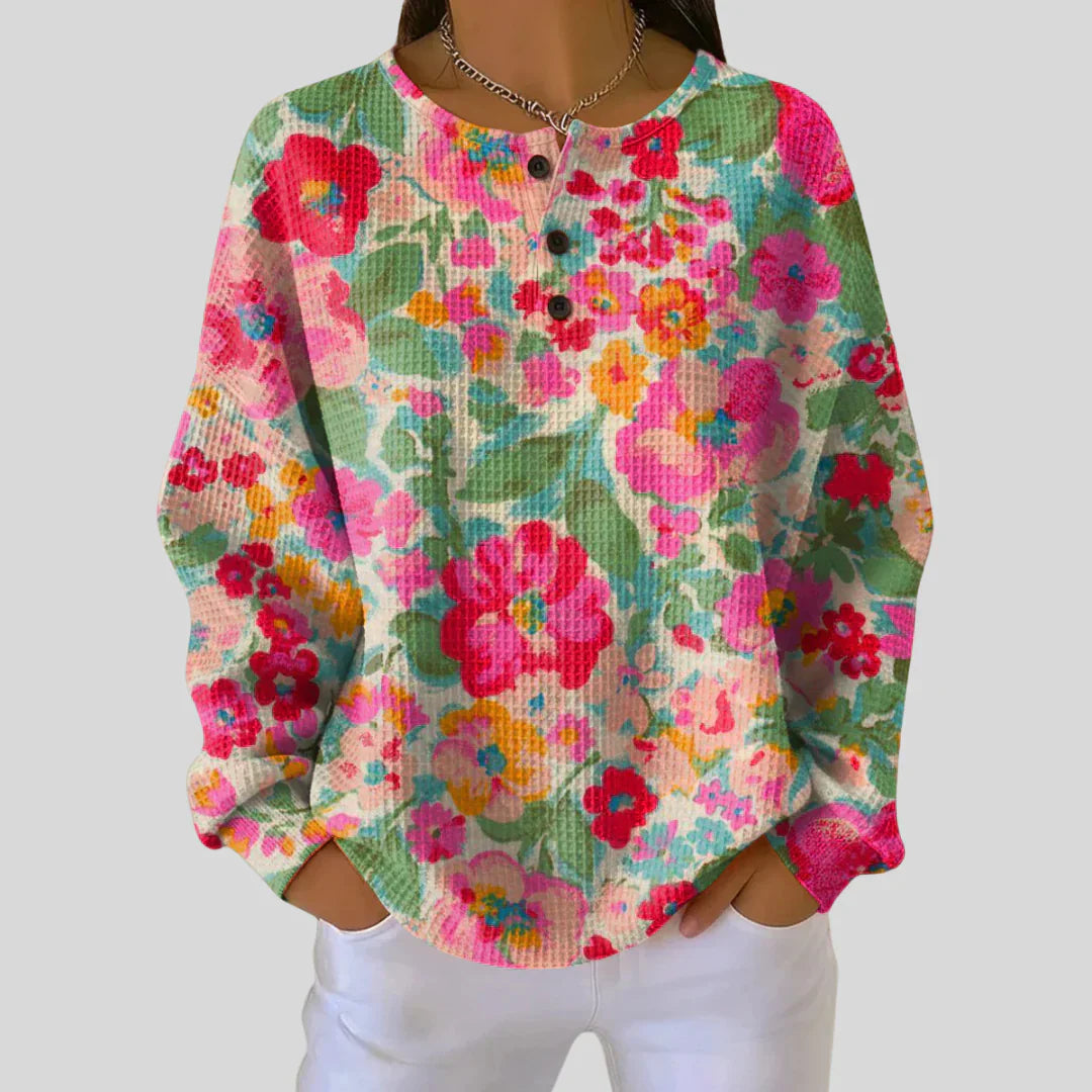 Maja | Soft Jumper with Colorful Flowers