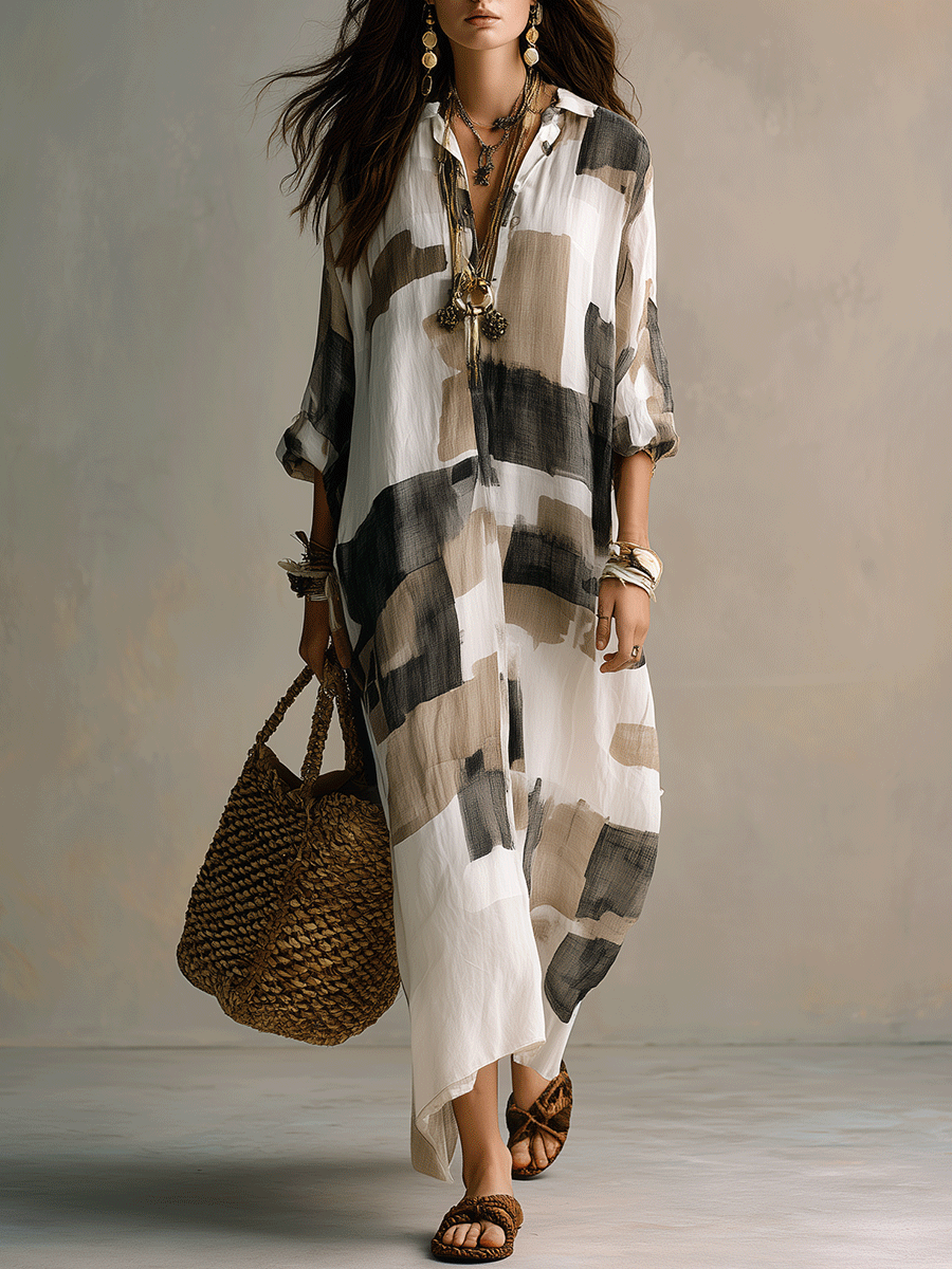 Elodie™ - Abstract Maxi Dress