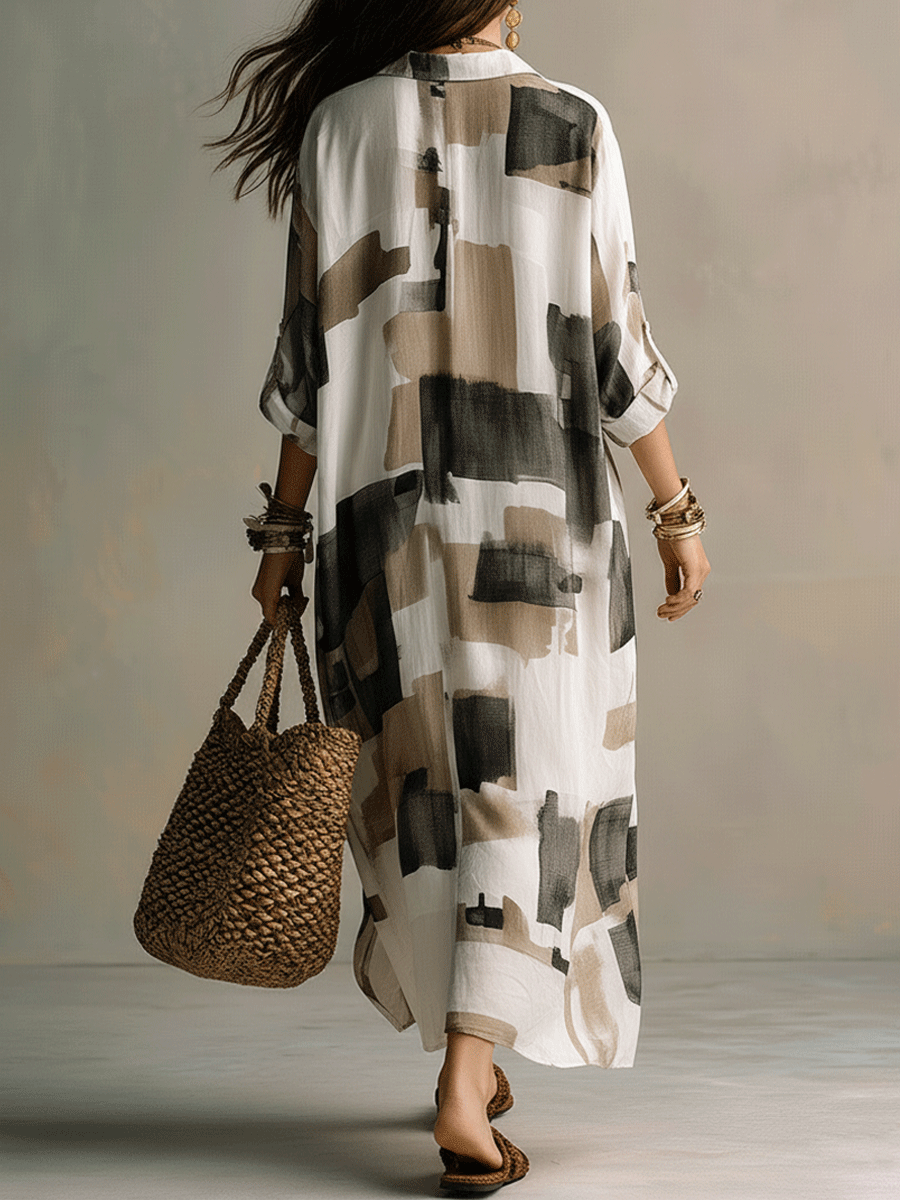 Elodie™ - Abstract Maxi Dress