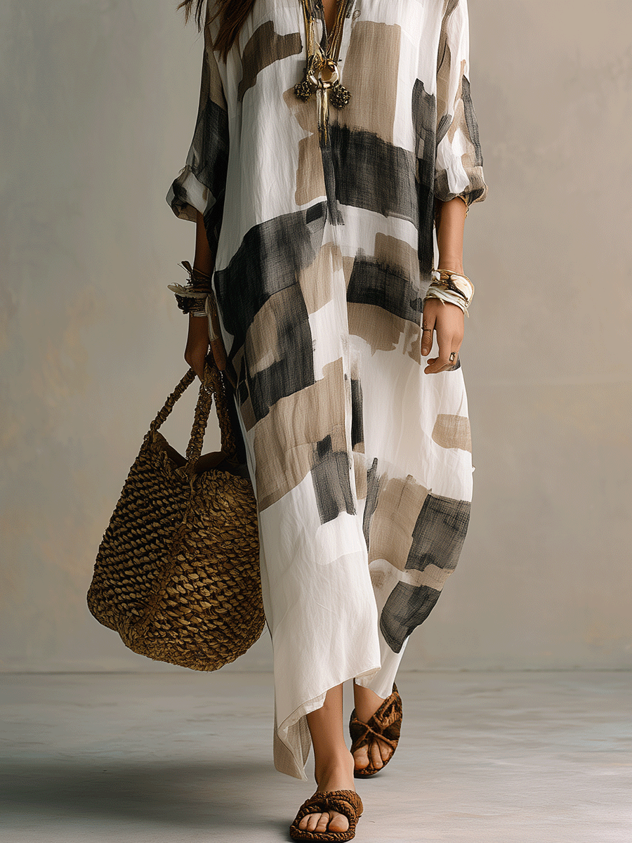 Elodie™ - Abstract Maxi Dress