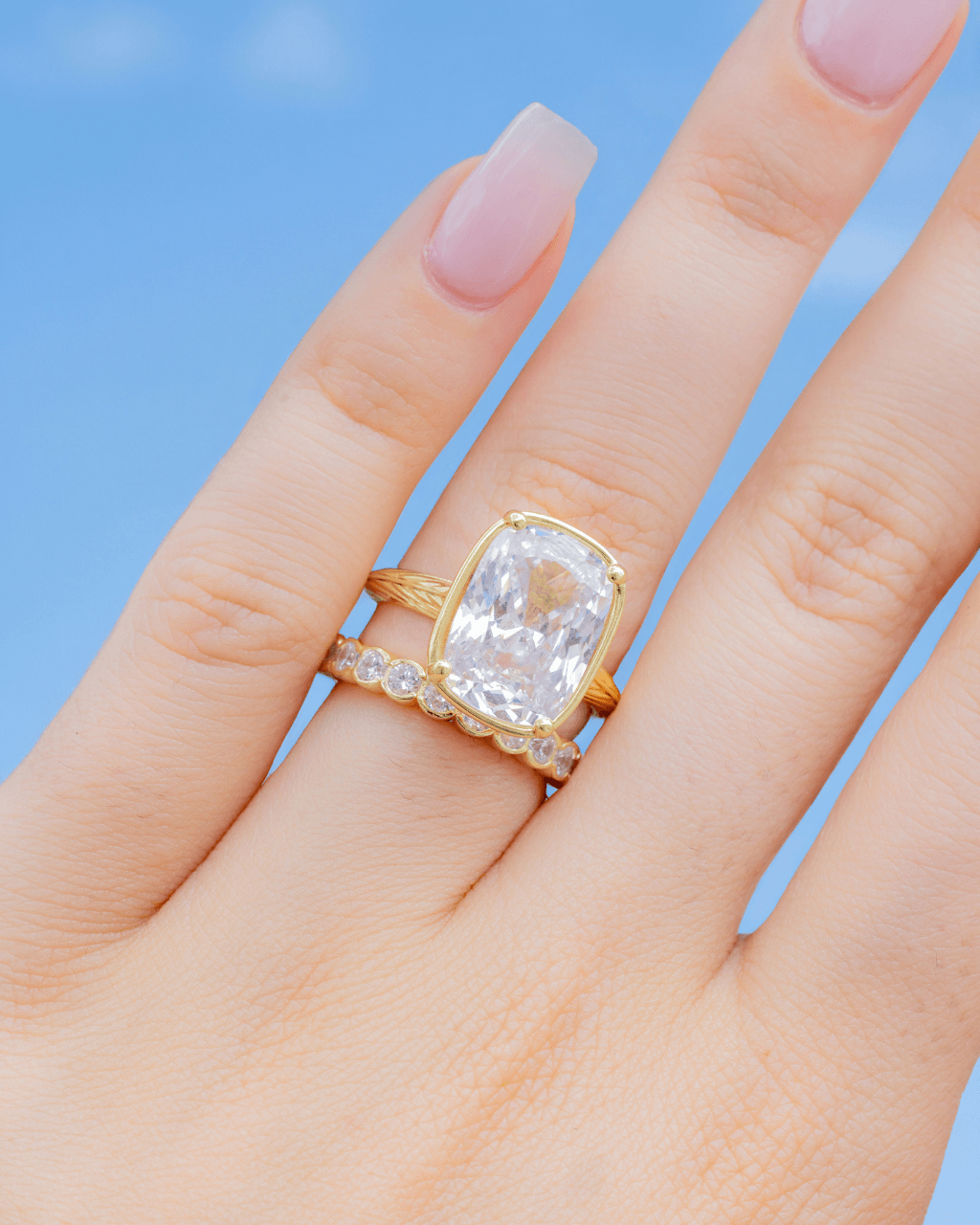 Elongated Cushion Cocktail Ring