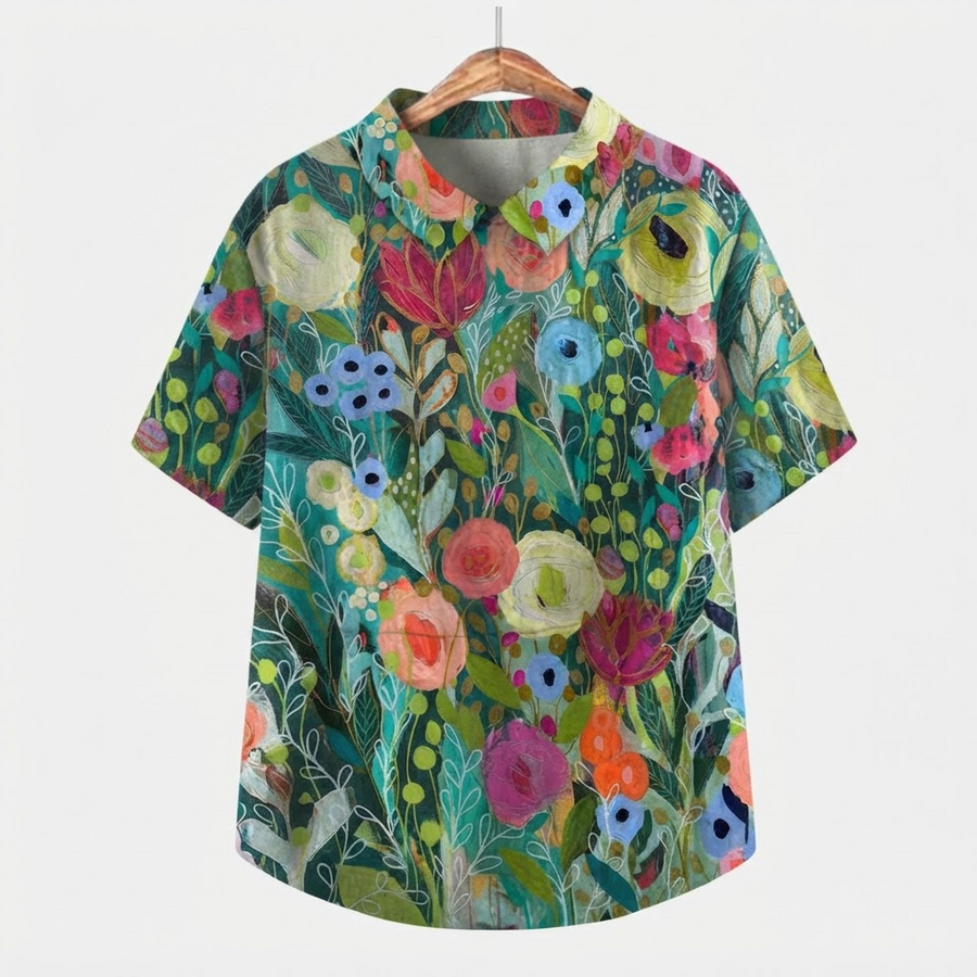 Noémie | Floral Watercolor Blouse