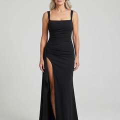 Marilyn Slip Maxi Dress - Gray