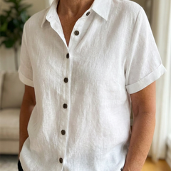 Relaxed Short Sleeve Shirt - White