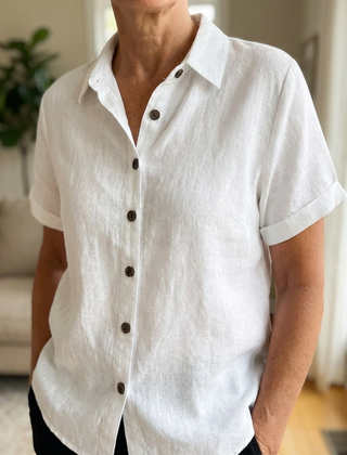 Relaxed Short Sleeve Shirt - White