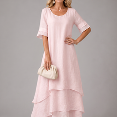 Sorrento Elegant Maxi Dress - Pink - Main