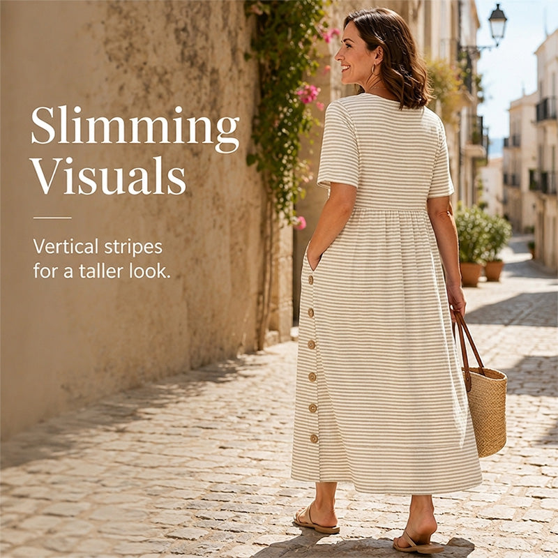Women’s Casual Striped Relaxed Fit Dress