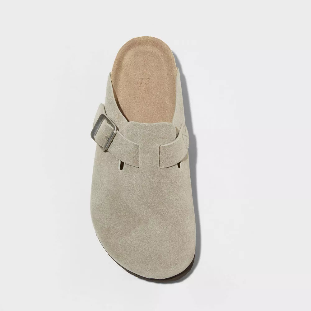 Suede Clogs
