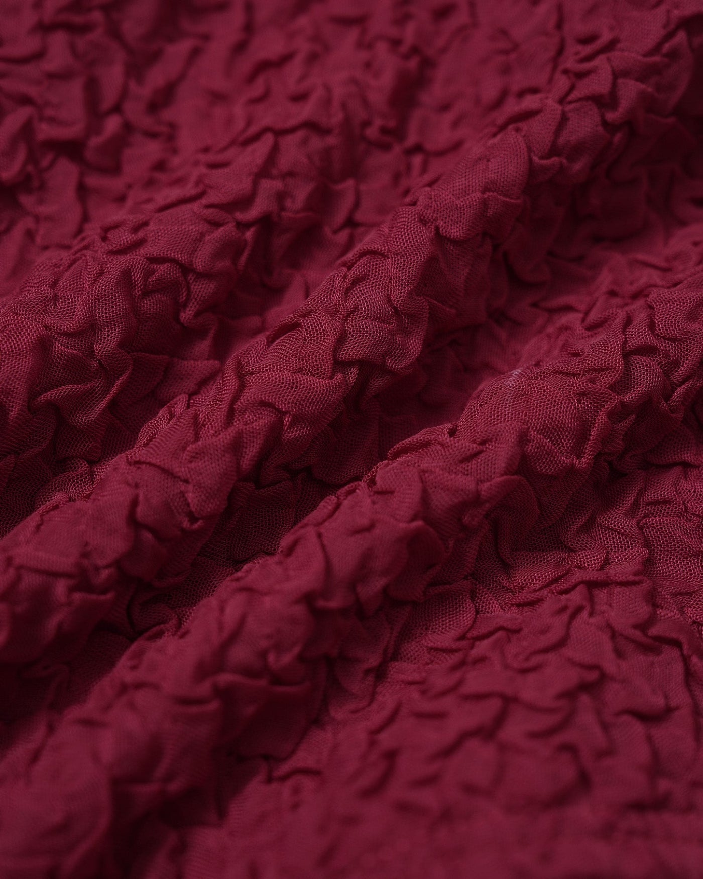 Wine Red Textured Triangle Bikini Set