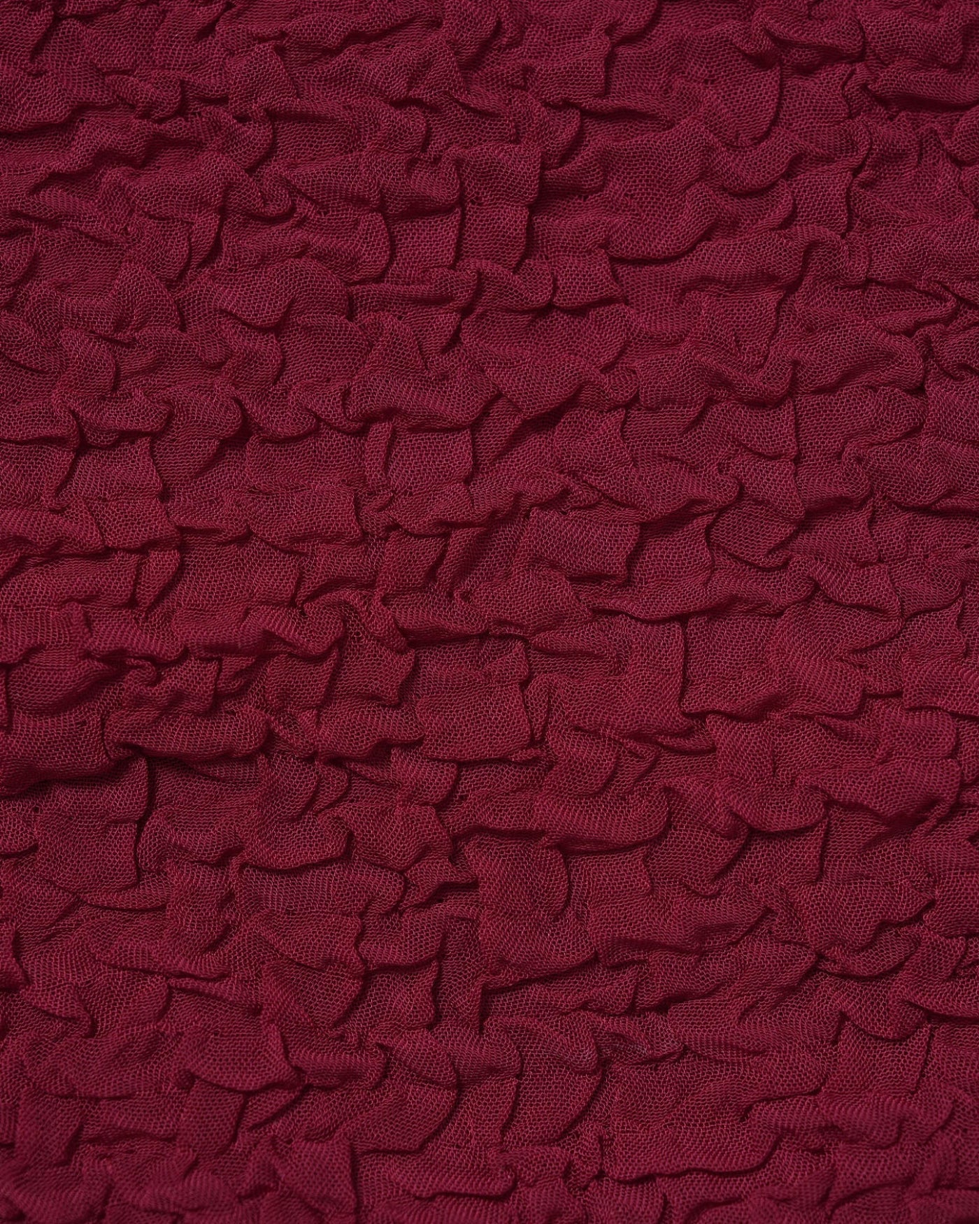 Wine Red Textured Triangle Bikini Set