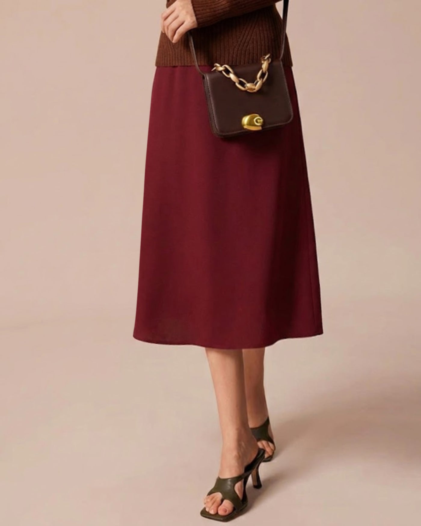 Red Mermaid Chiffon Skirt